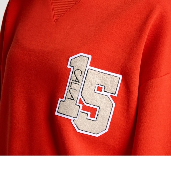 NWT Calia Pique Scuba Neck Red Sweatshirt Sz XL $98 - Picture 5 of 7